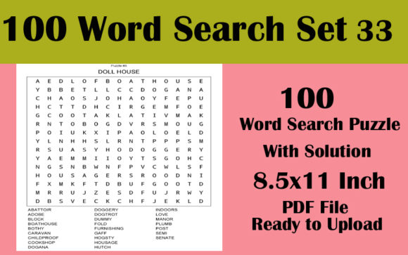 Discover the Fun and Brain-Boosting Benefits of 100 Word Search 8.5x11 Puzzle KDP Vol 33