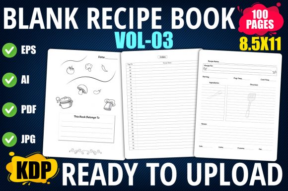 Effortless Recipe Book with Index for Your Business