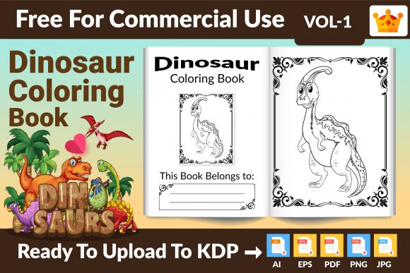 Explore Dinosaur Coloring Book KDP V.1