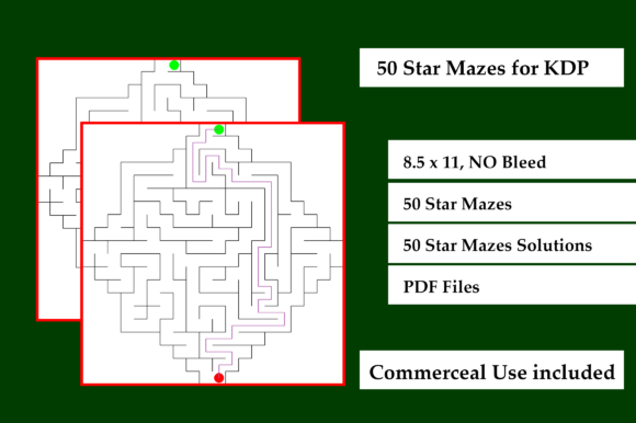 Explore the Universe of Puzzles with 50 Star Mazes for KDP Activity Books