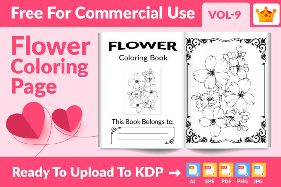 Flower Coloring Page KDP Interior Vol 9: A Strategic Tool for Creative Entrepreneurs