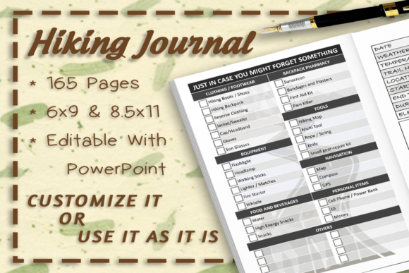Hiking Journal 165 Pages No Bleed: Your Perfect Companion for Outdoor Adventures