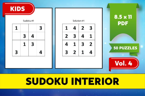 Unlocking Creativity and Learning: 50 Kids Sudoku Puzzles for KDP - Vol. 4