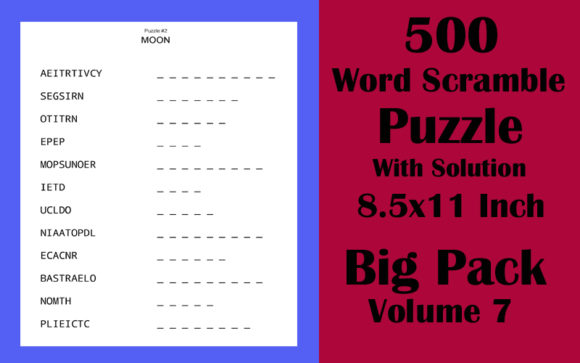 Unlocking the Fun and Educational Benefits of 500 Word Scramble Puzzle 8.5x11 Volume 7